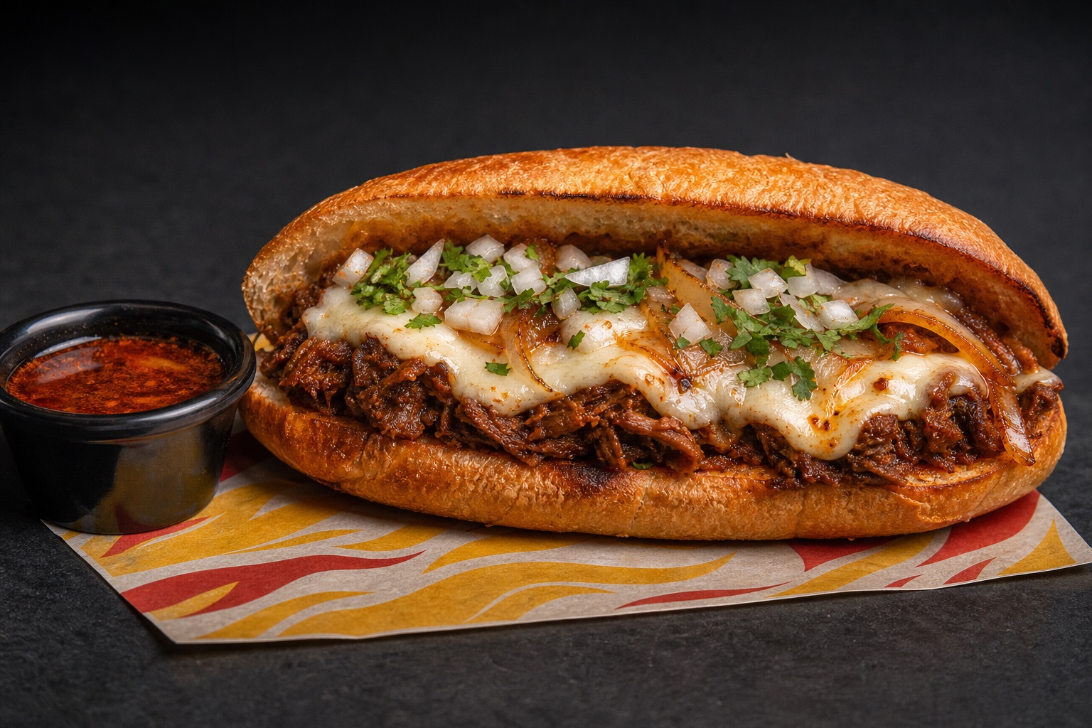 BUSSIN' signature cheesesteak preview with recipe details withheld until launch